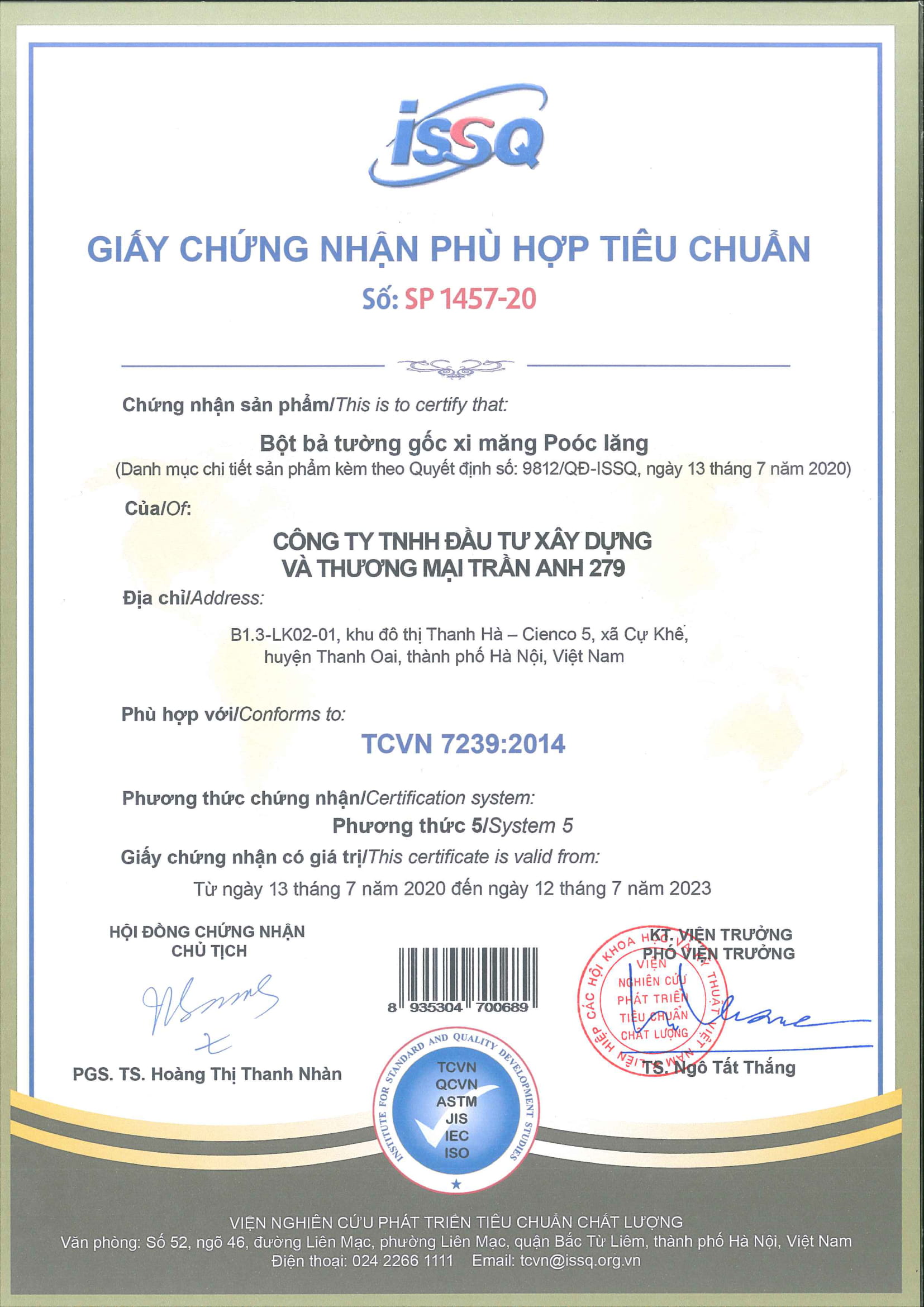 Chứng chỉ sơn